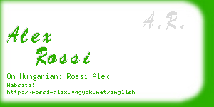 alex rossi business card